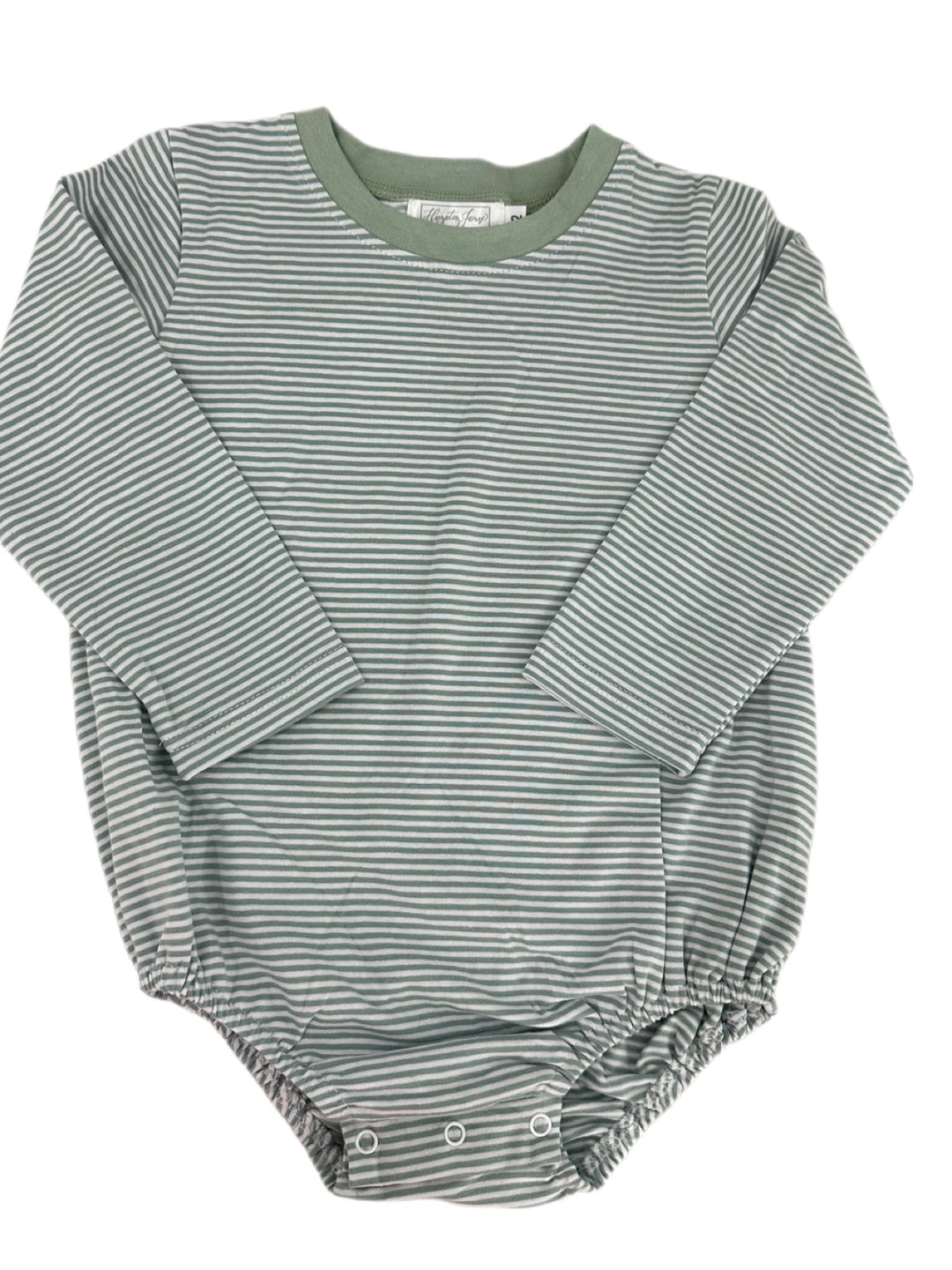 2T Green Striped LS Bubble