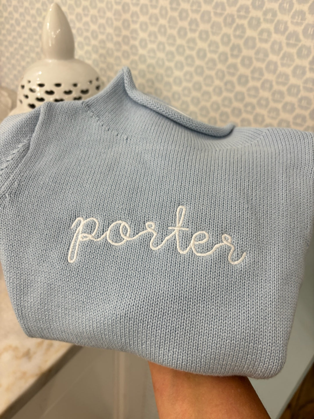 Hampton James Knit Rollneck Bubble - Light Blue (Fits TTS)