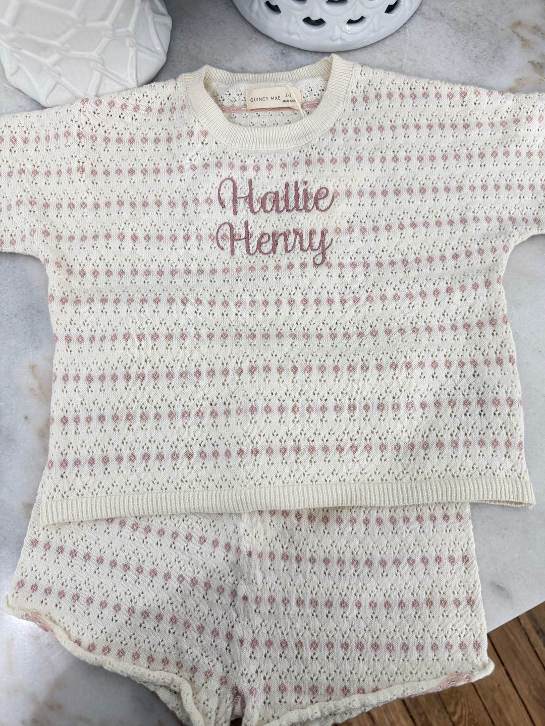 Quincy Mae: Relaxed Summer Skit Set - Ivory