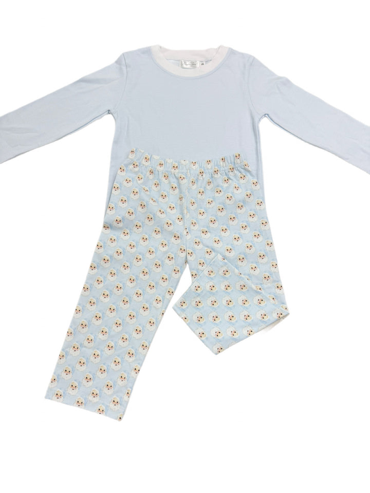 Christmas Blue Santa Pant Set