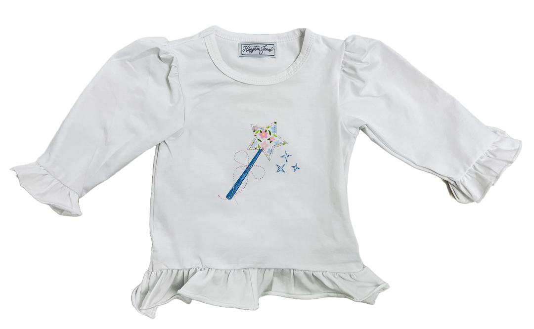 Girl Fairy Wand Appliqué Shirt