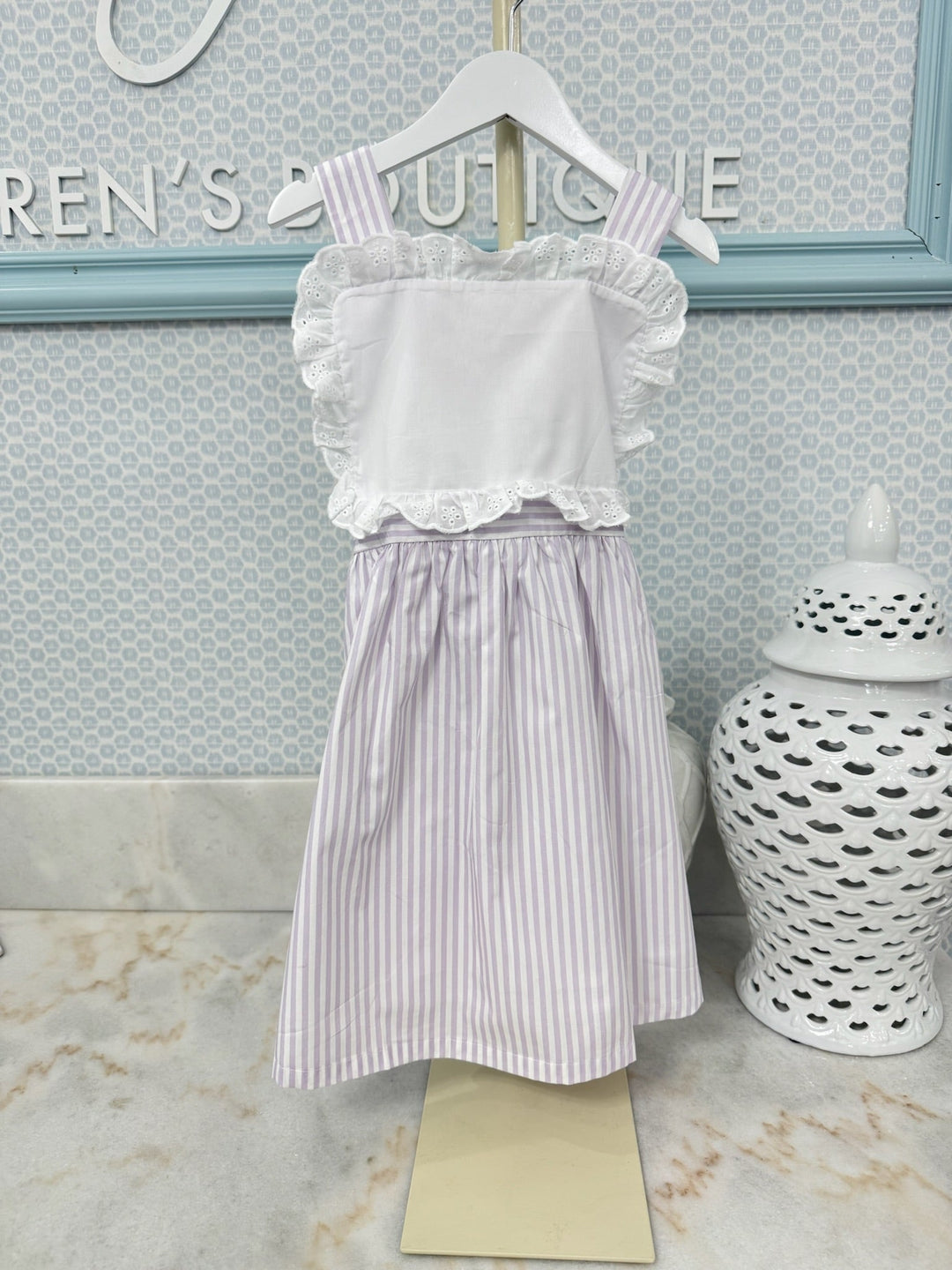 The Summer Stripe Dress - Lilac