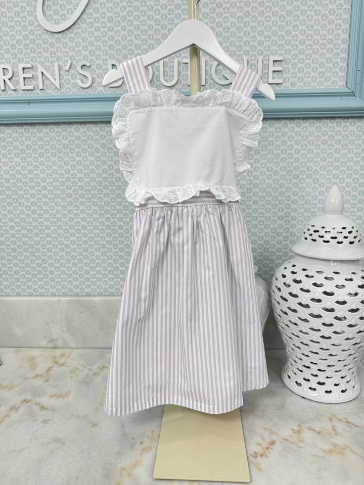 The Summer Stripe Dress - Lilac