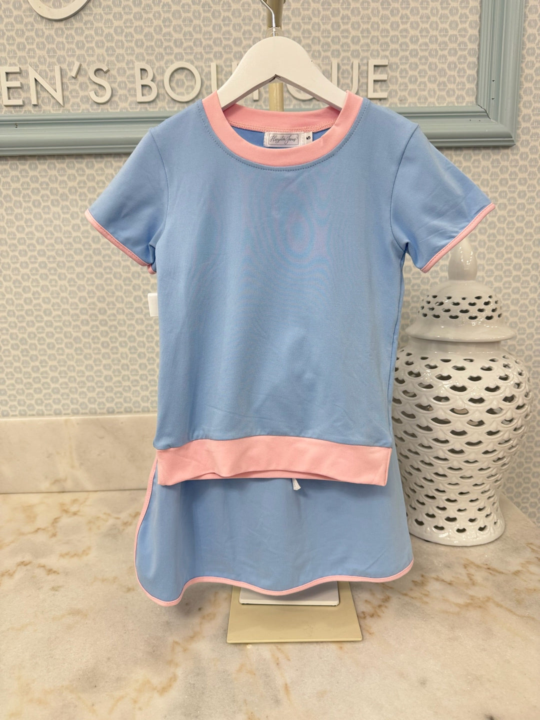 Little Rally Skort Set Blue/ Pink