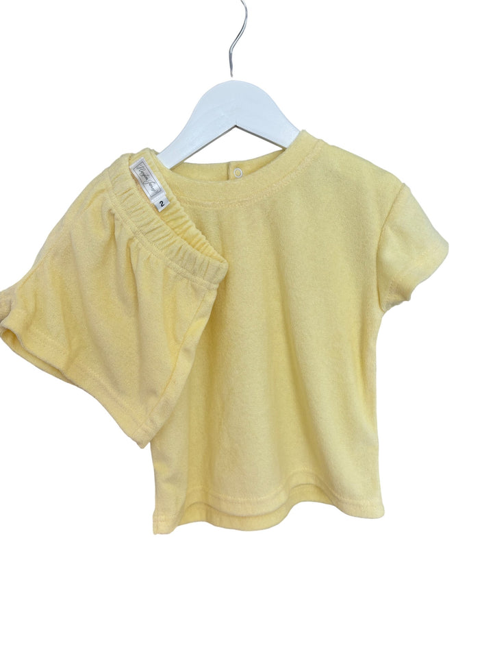 Hampton James Terry Short Set - Pastel Yellow