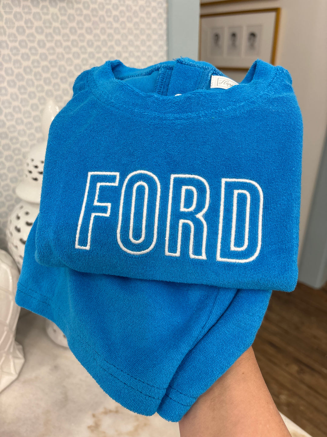 Hampton James Terry Short Set - Cobalt Blue