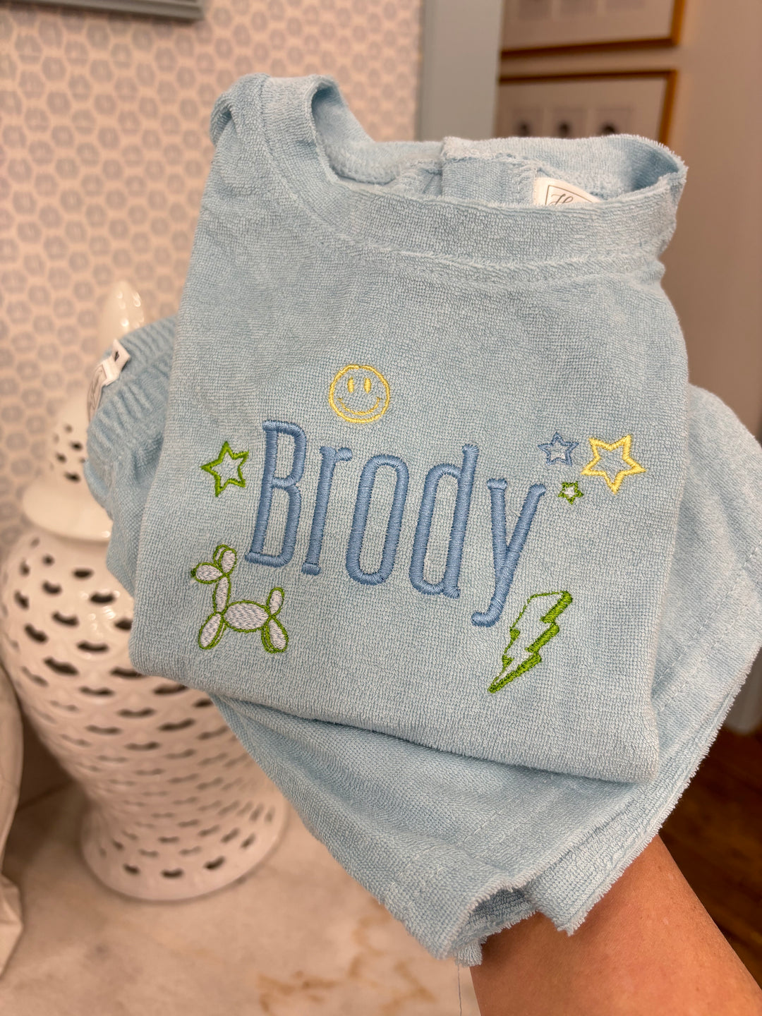 Hampton James Terry Short Set - Light Blue