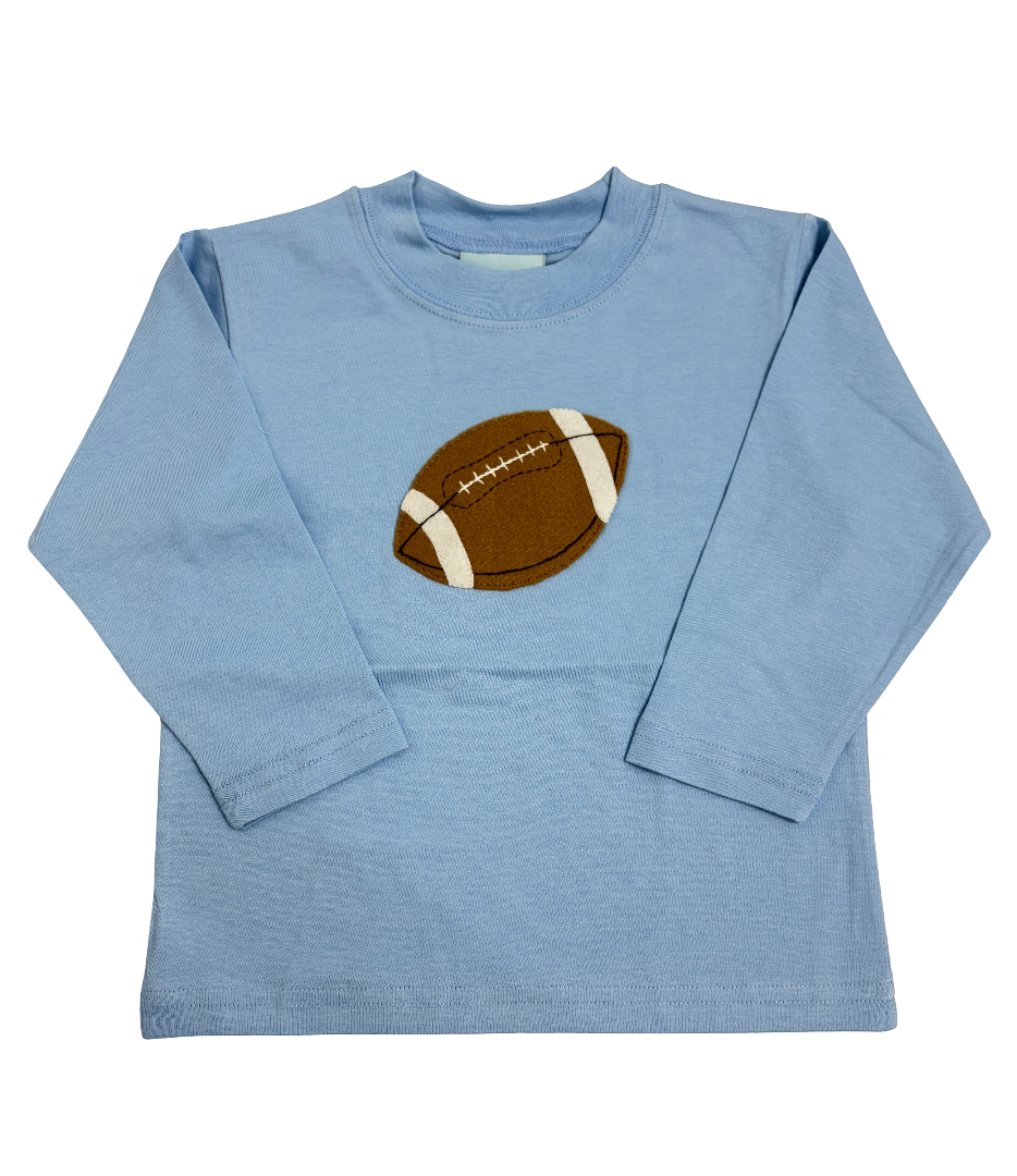 Smiley Crab: Light Blue Football T-Shirt