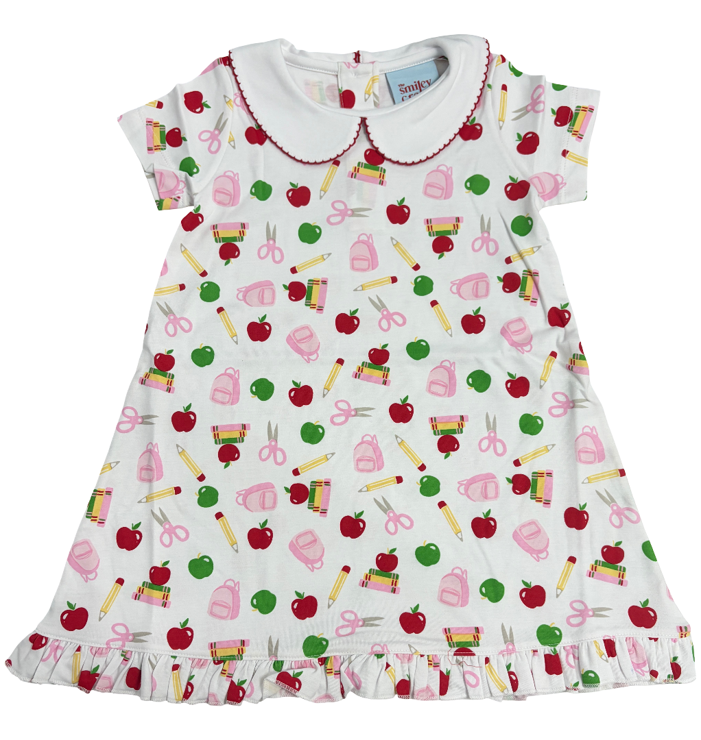 Smiley Crab: Back to School Collared Dress