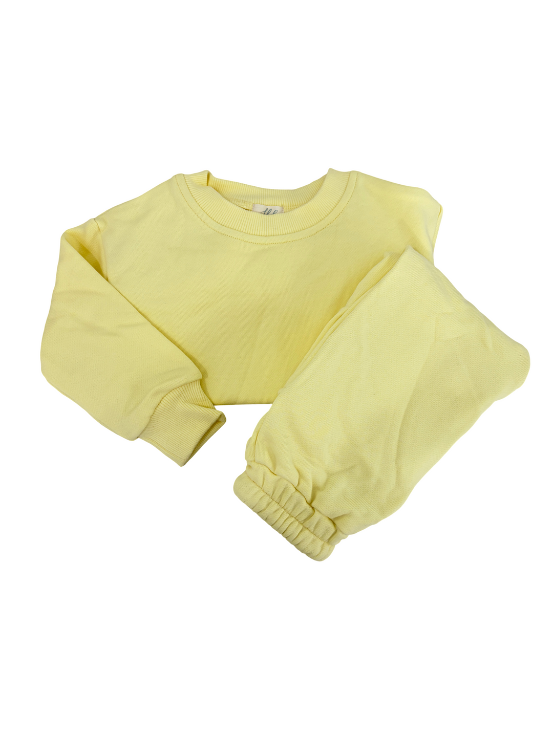 6-12m Light Yellow Jogger Set
