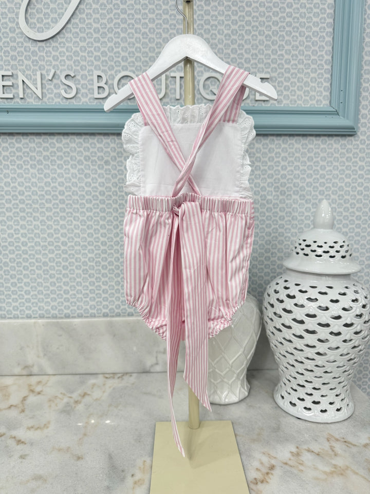 12m- The Summer Stripe Bubble - Pink