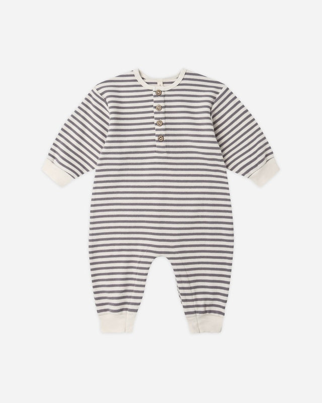 Quincy Mae - Relaxed Jumpsuit Slate Stripe