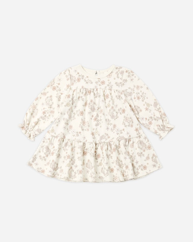 Quincy Mae - Tiered Jersey Dress Floral Vine