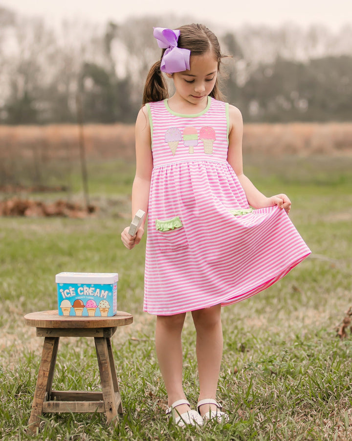 Ice Cream Applique Dress