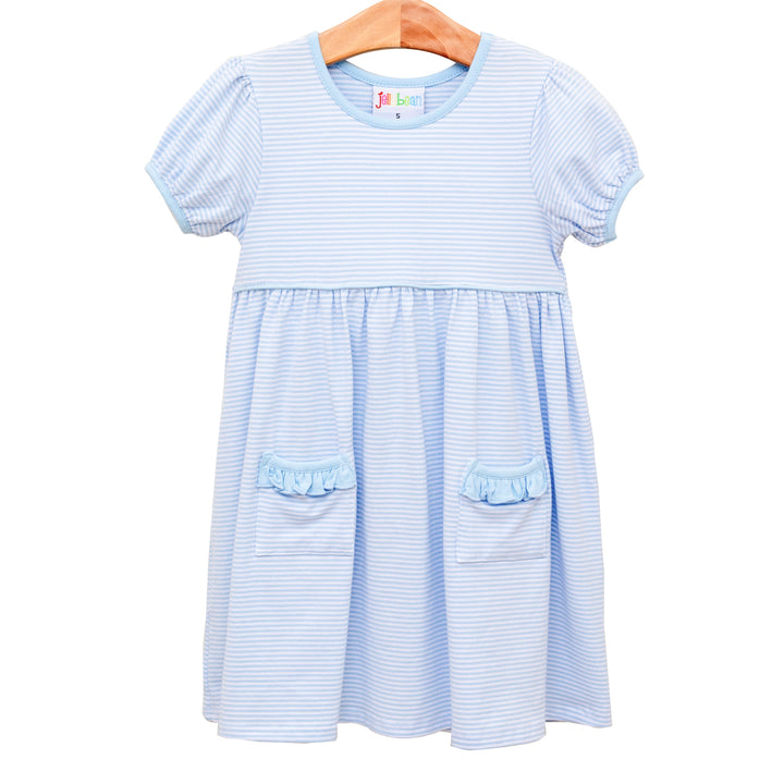 Kate Dress - Light Blue Stripe