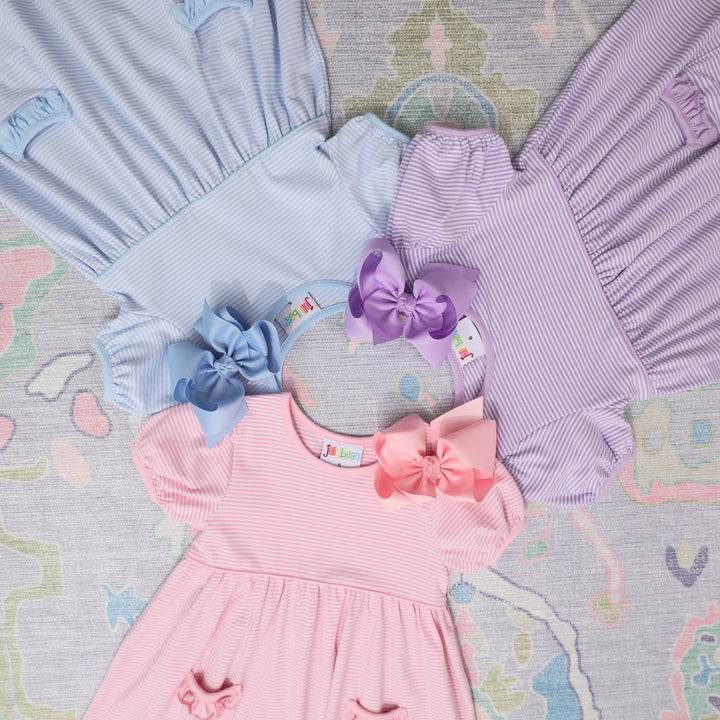 Kate Dress - Light Blue Stripe