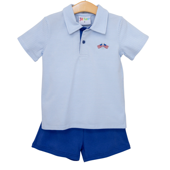 Let Freedom Ring Michael Polo Short Set