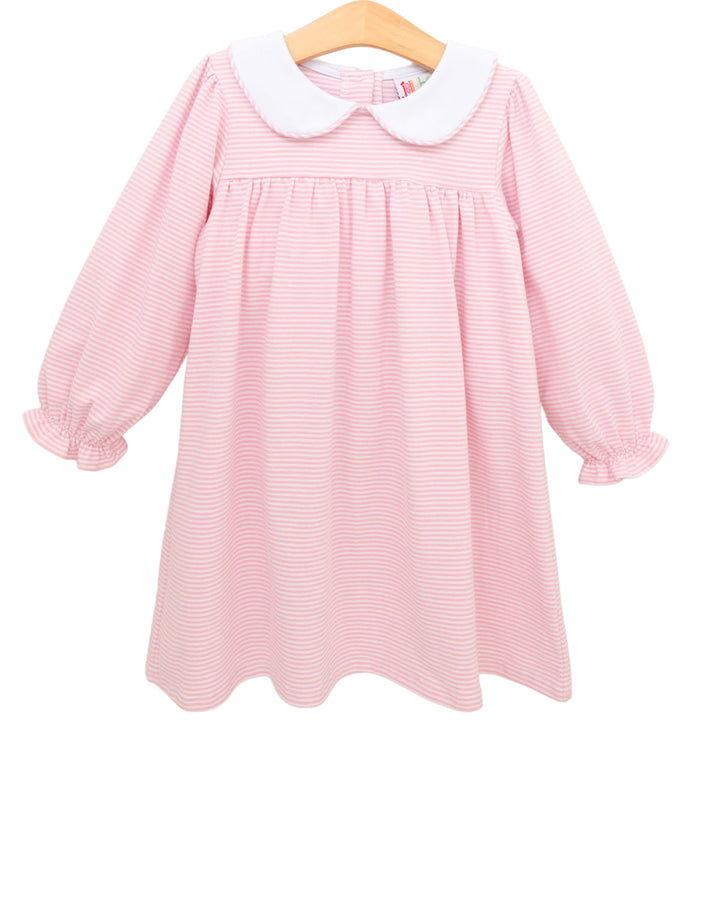 Lottie Dress- Light Pink Stripe