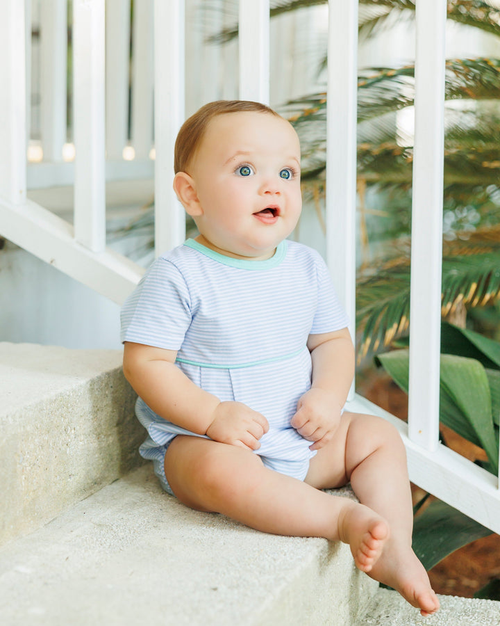 Lucas Bubble- Light Blue Stripe and Mint