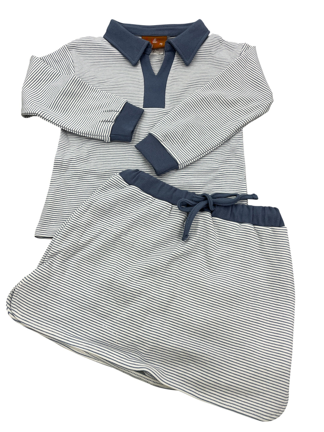 Millie Jay: Isabelle Skort Set - Blue Stripe