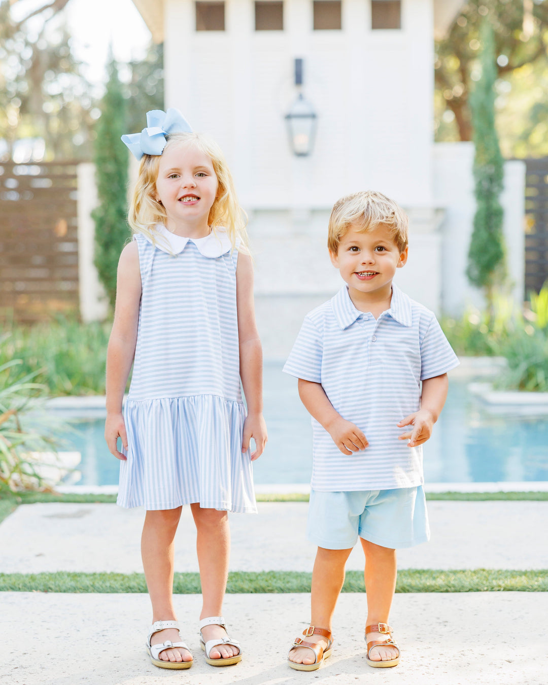 Michael Polo- Light Blue Medium Stripe