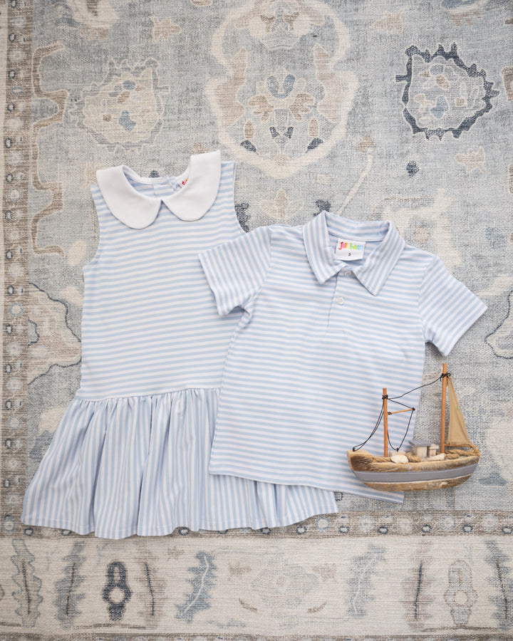 Michael Polo- Light Blue Medium Stripe