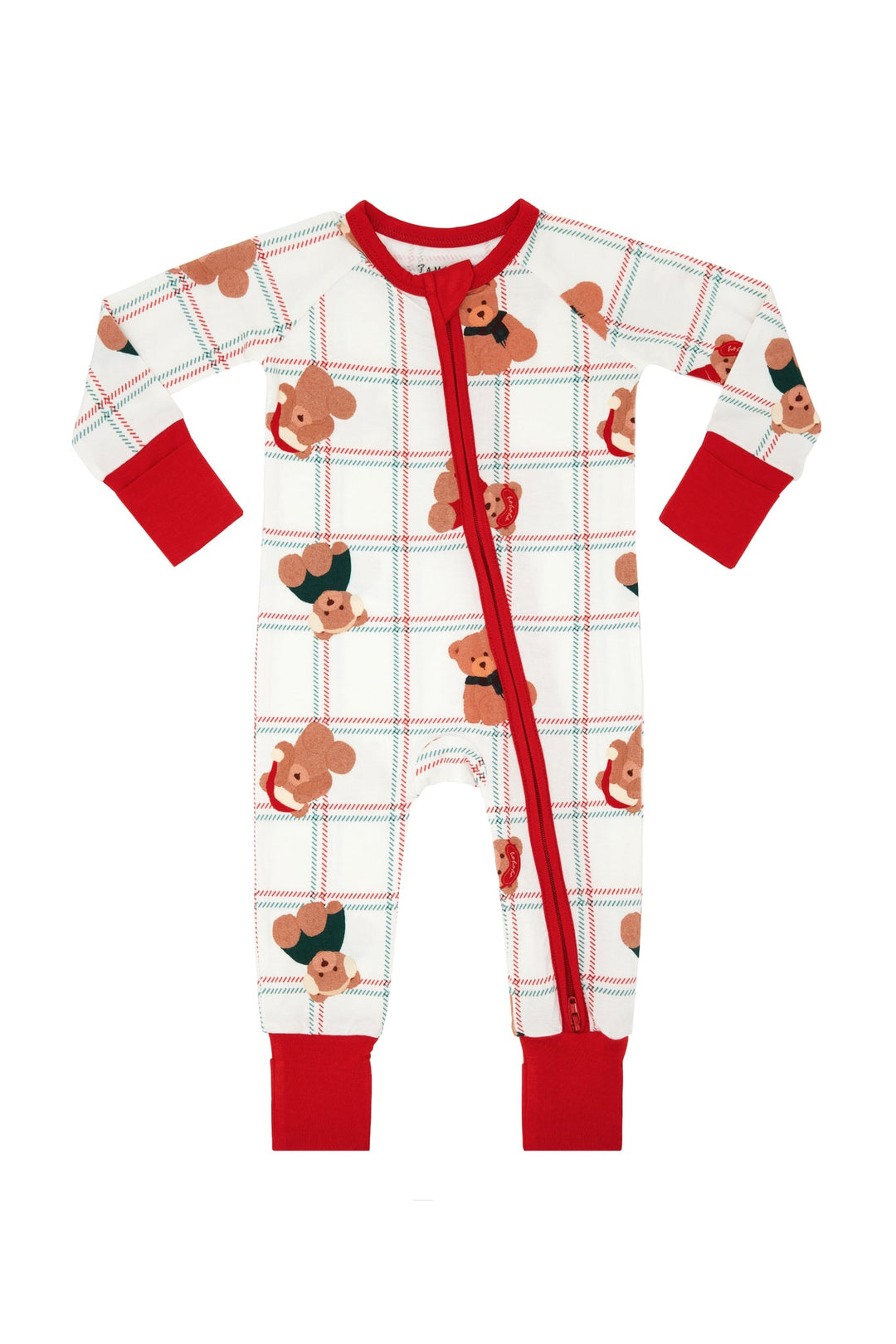 In my Jammers - Cozy Christmas Bears Zipper Romper