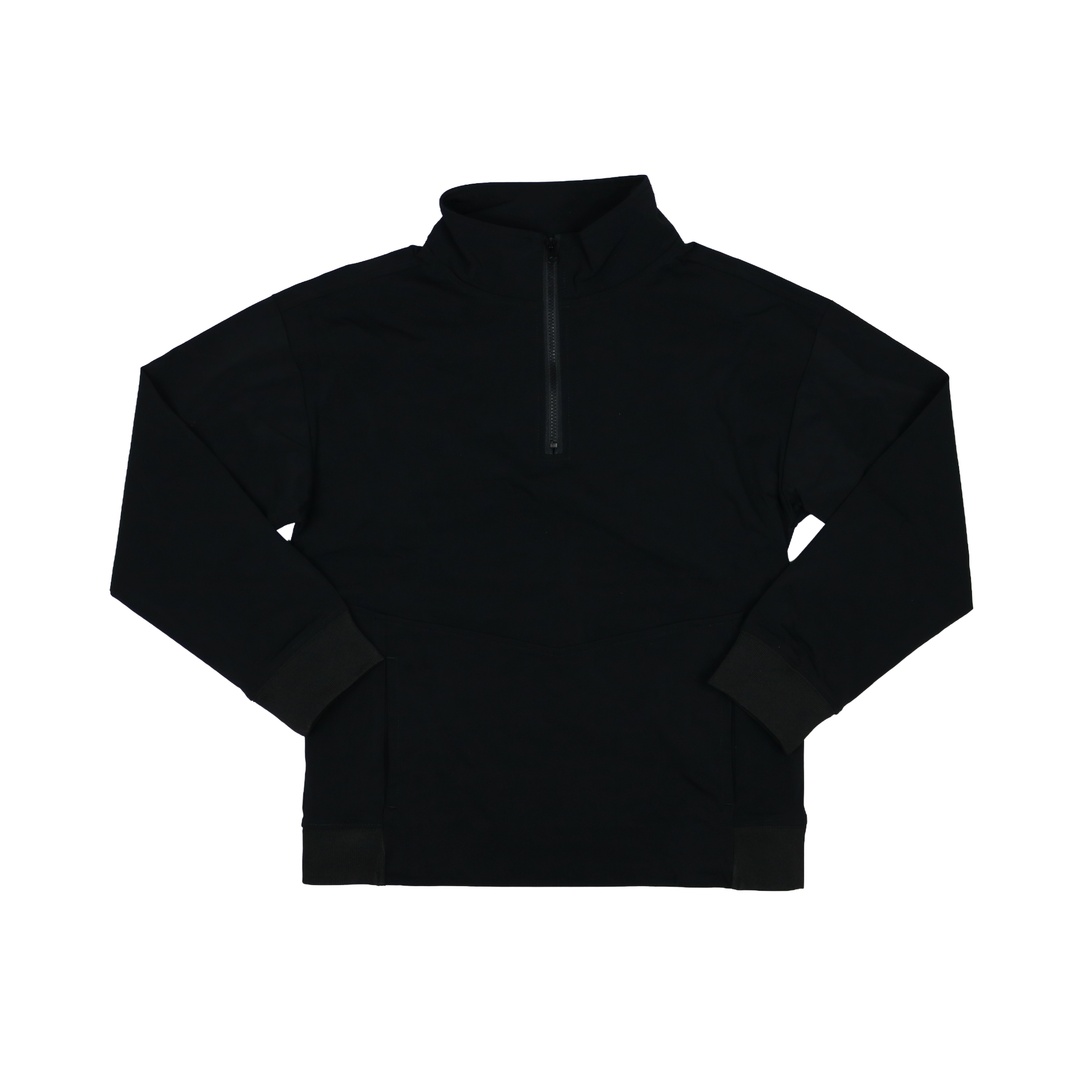 Blue Quail: Black Performance 1/4 Zip Pullover