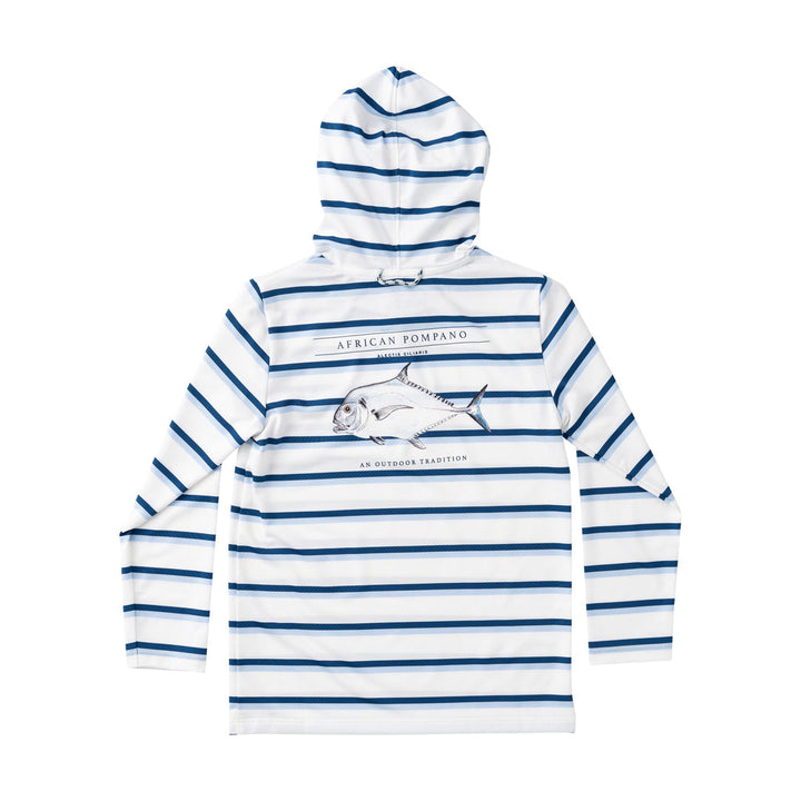 Prodoh - Kid's Pro Performance Hoodie T-shirt – African Pompano Stripe Art