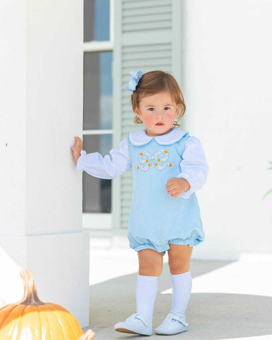 Pumpkin Bow Bubble Set