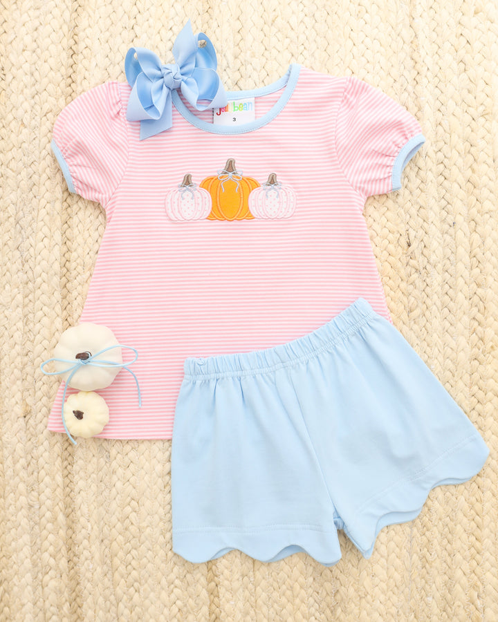 Pumpkin Pals Scallop Short Set