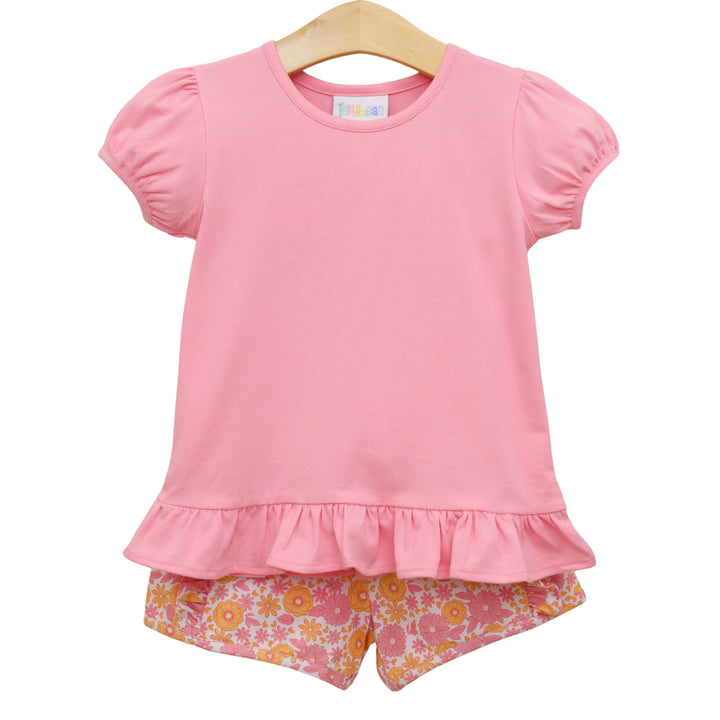 Pumpkin Petals Ruffle Short Set