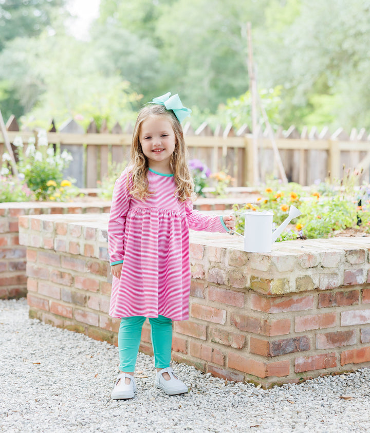 Sadie Pants Set- Pink Stripe/Mint