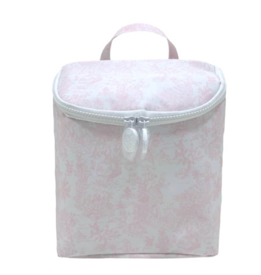 TRVL- Pink Bunny Toile Take Away Insulated Bag