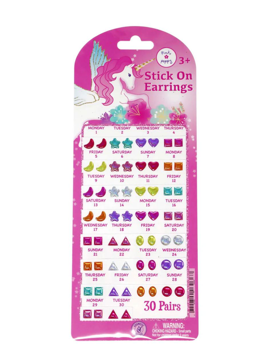 Pairs Dreamy Unicorn Stick On Earrings