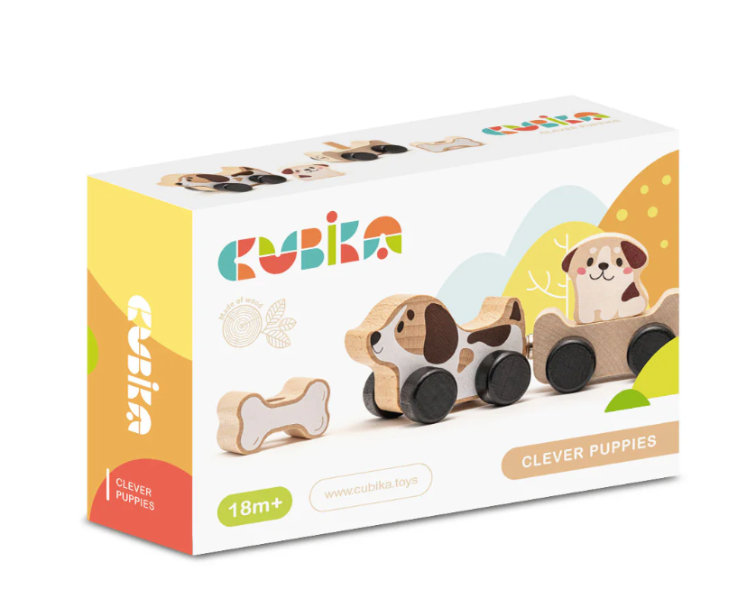 Cubika Wooden Clever Puppies Toy