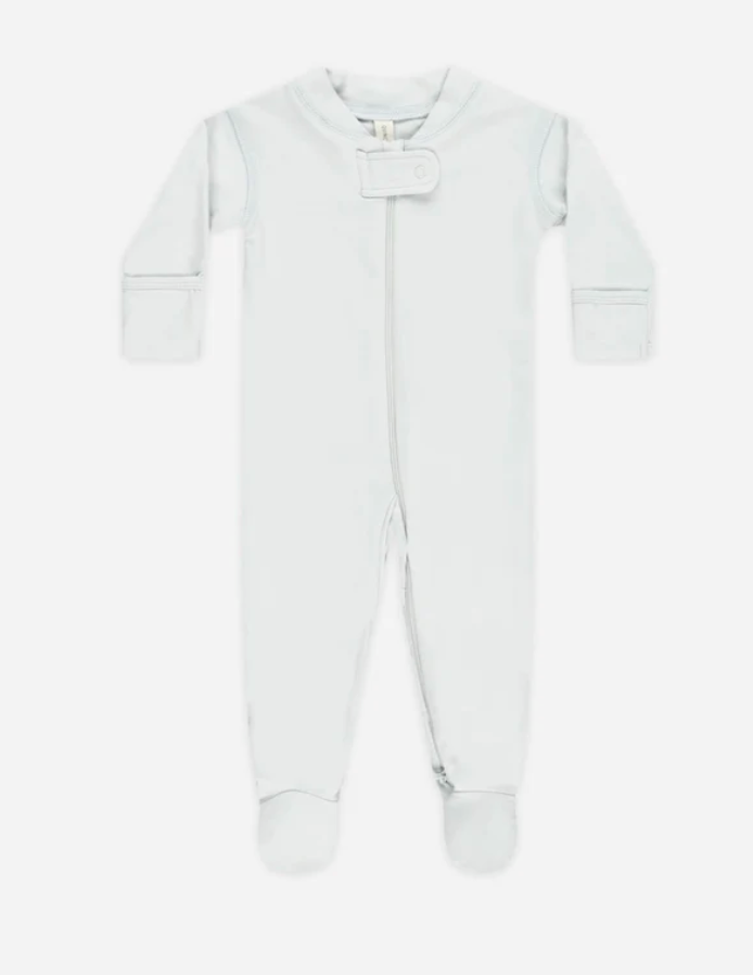 Zip Longsleeve Sleeper Footie - Fog