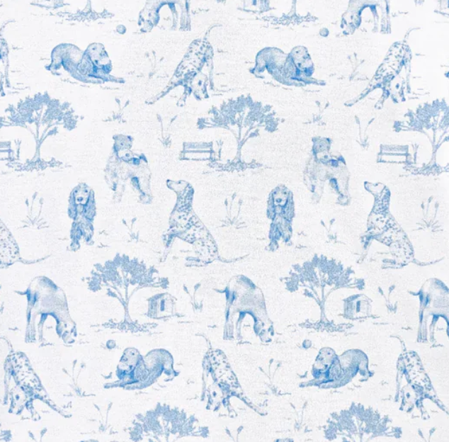 Baby Club Chic - Barking Bliss - Blue Footie w/ Collar for baby - Hampton James Clothing - detail view