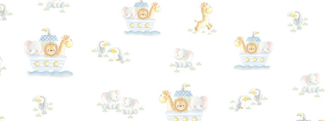 Baby Club Chic - Noah's Ark Zipped Footie for baby - Hampton James Clothing - detail view
