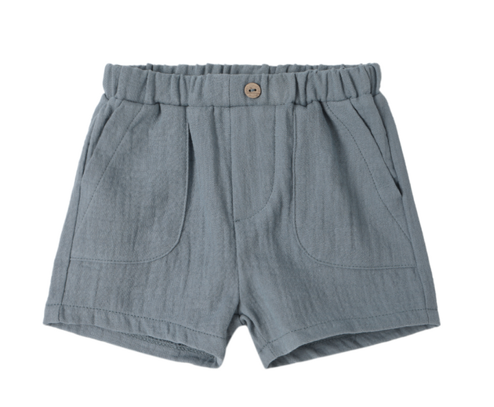 Quincy Mae: Wooden Boxy Space + Ocean Short Set