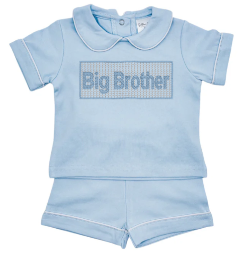 Blue Collared Short Set