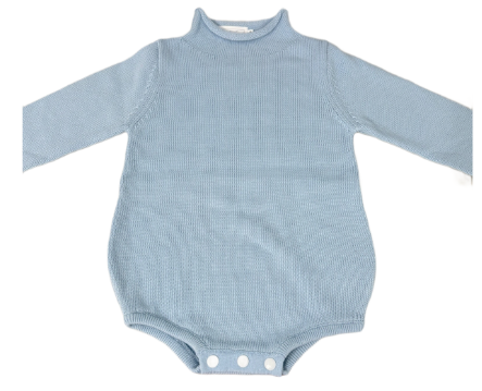 Hampton James Knit Rollneck Bubble - Light Blue (Fits TTS)