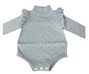 Hampton James Knit Pointelle Bubble - Pale Blue (Fits TTS)