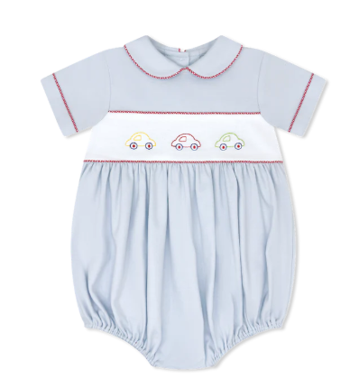 Lullaby Set: Carson Bubble - Bluffton Blue Knit, Cars