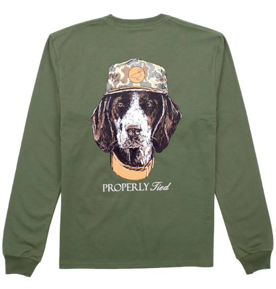 Properly Tied - Man's Best Friend LS Olive