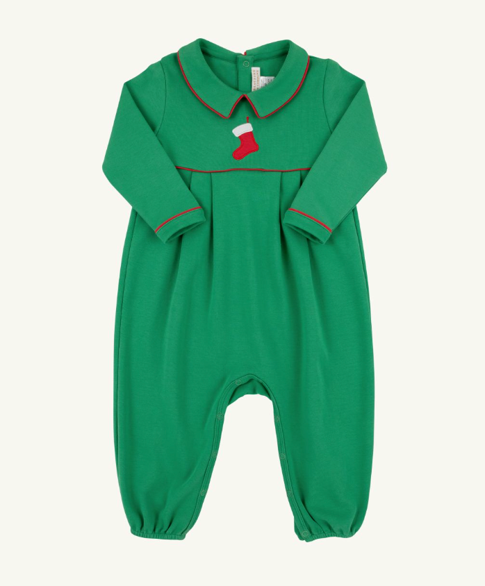TBBC - Long Sleeve Bradford Romper- Collar- Heavy Weight - Kiawah Kelly Green