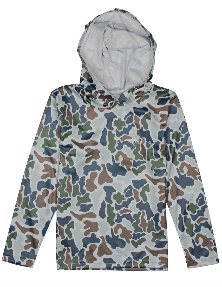 Properly Tied - Boys Sportsman Performance Hoodie - Terra Camo