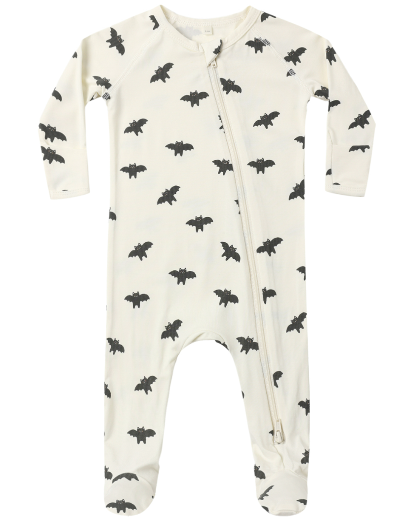 Quincy Mae - Bamboo Zip Footie - Bats