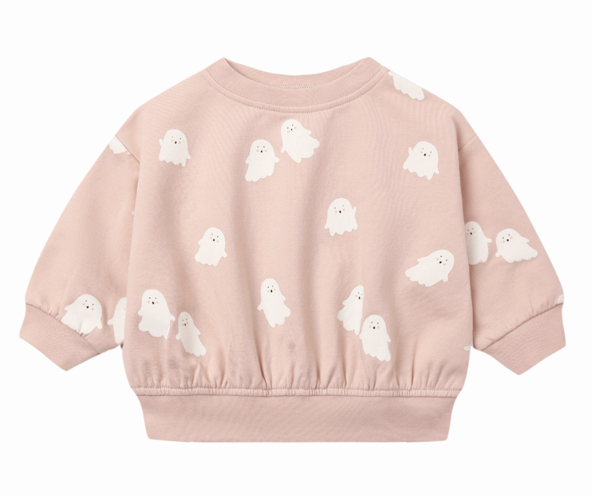 Quincy Mae - Relaxed Sweatshirt Set - Sweet Ghost