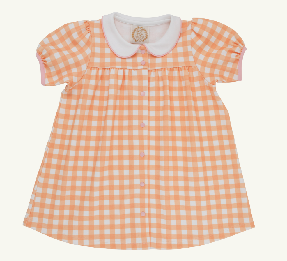 TBBC- Tabitha's Teacher's Pet Dress- Heavy Weight Knit - Seashore Sherbet Gingham